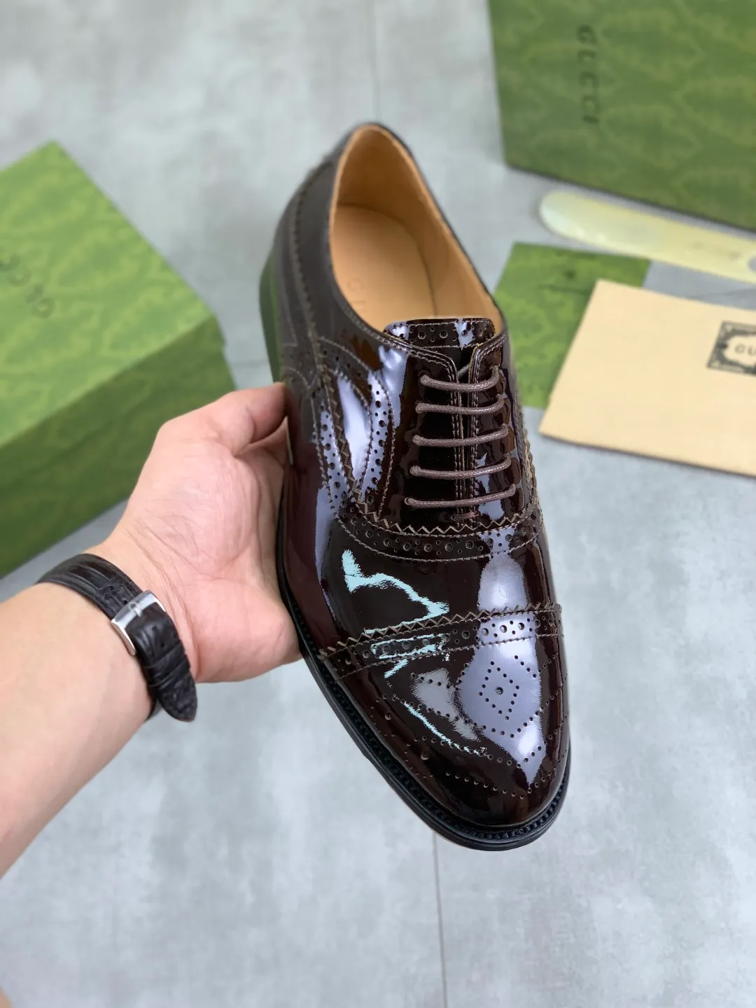 Men's men's shoes 💰P640 [New style] Water dyed cowhide 💰💎💎💎 [Gucci] GUCCI high-end men's formal business leather shoes, original order 1:1! Original imported high-end open-edge beaded calfskin, original metal buckle, imported first-layer cowhide lining for feet. Original high-end outsole, men's shoe size: 39-44 (45 customized) 3️⃣ colors available